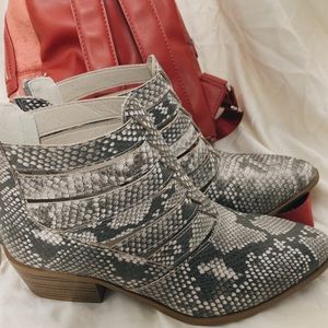 Snake Print Booties